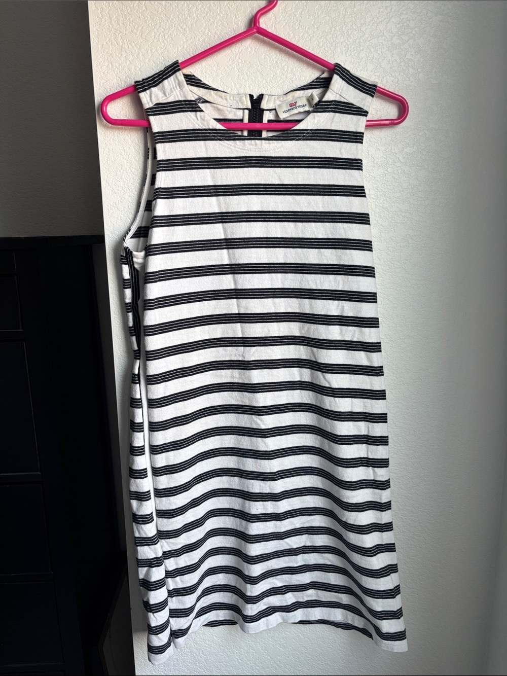 Vineyard Vines Black and White Striped knit dress